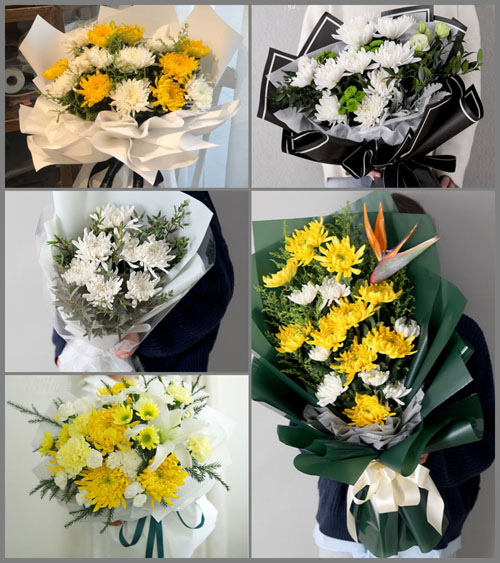 山东青岛胶州市胶莱镇南王珠村白事花束代送